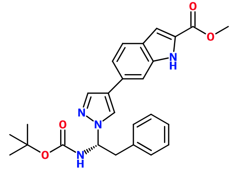 (image for) MCYA2091 (R)-Methyl 6-(1-(1-(tert-butoxycarbonylamino)-2-phenylethyl)-1H-pyrazol-4-yl)-1H-indole-2-carboxylate